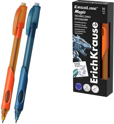 Pix cu gel ștergător Erich Krause ErgoLine - Techno Dino, 0.5 mm, sortiment