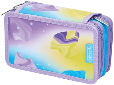 Penar cu rechizite Herlitz - Little Monster, 3 fermoare