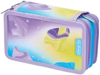 Penar cu rechizite Herlitz - Little Monster, 3 fermoare
