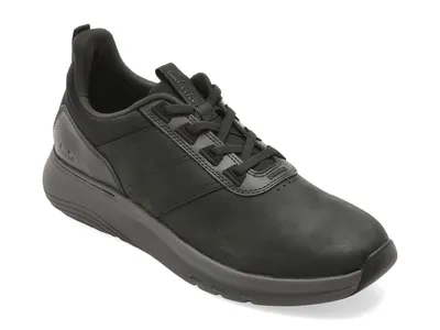 Pantofi sport CLARKS negri, MOTION TREK LX, din piele naturala