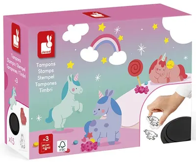 Set de ștampile Janod Unicorn