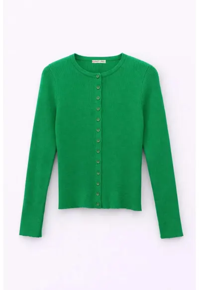 cardigan slim - Verde