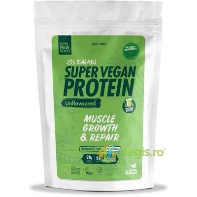 Proteina Super Vegan Potrivita dupa Efort fara Aroma Ecologica/Bio 875g