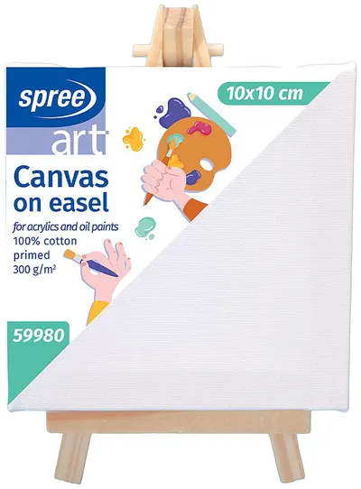 Pânză de pictură mini-șevalet Spree Art - 10 x 10 cm