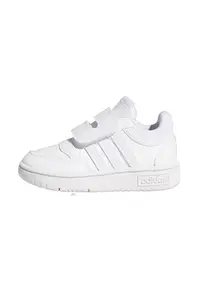 Pantofi sport de piele ecologica cu velcro Hoops - Alb optic