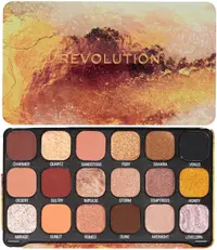 Makeup Revolution Forever Flawless Paletă de farduri de pleoape Bronze Temptation, 18 culori