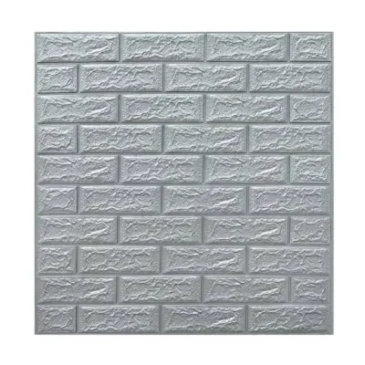 Tapet 3D caramida, gri, auto-adeziv pentru interior, 70 x 77 cm