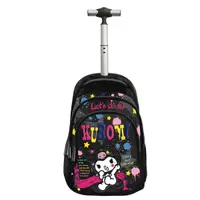 Ghiozdan tip troler cu maner telescopic, Graffiti, Kuromi Sketchy