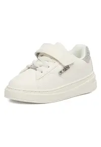 Pantofi sport copii - piele ecologica - velcro - alb