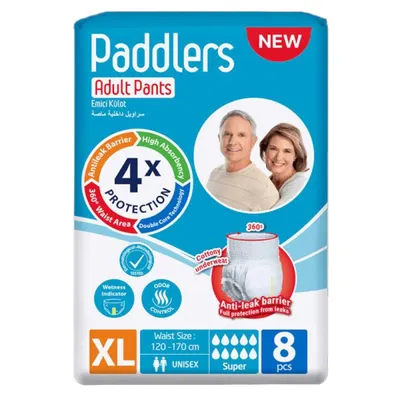 Scutece Incontinenta Adulti Paddlers, Tip Chilot, Marimea XL, 8 Bucati
