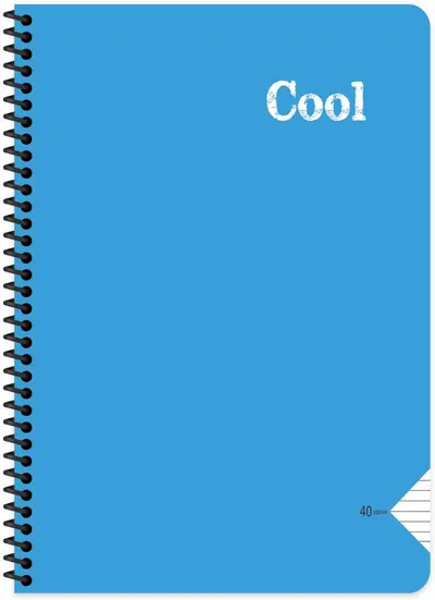 Caiet cu spirală Keskin Color Cool - A4, linii late, 72 de coli, sortiment