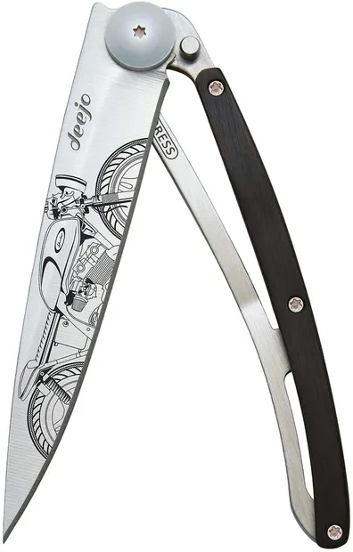 Cuțit de buzunar Deejo - Ebony-Café Racer, 37 g