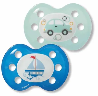 Suzete din silicon Baby Nova - Mașină și barcă, mărimea 2, 2 bucăți
