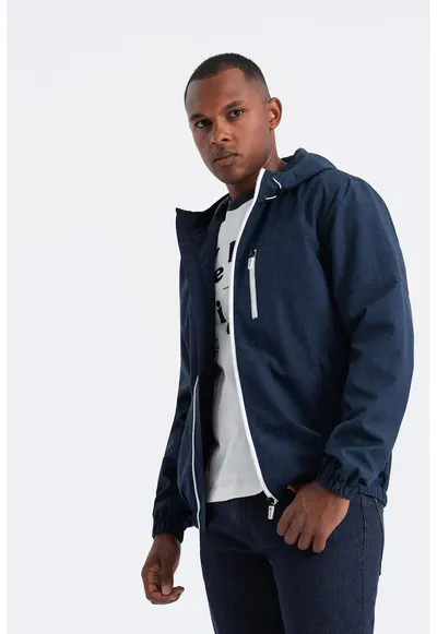Jacheta cu captuseala de fleece - pentru fitness - Albastru inchis