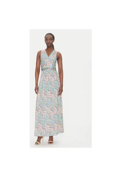 Rochie de vara dama 251-RPOPPA - Poliester - Multicolor - Multicolor
