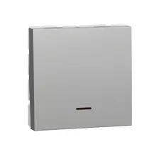 Intrerupator, New Unica, mecanism, 1-pole 1-way, 32A, 2 module, screw terminals, vopsit, IP4X, aluminiu