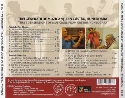 Trei Generatii De Muzicanti Din Castau, Hunedoara / Three Generations Of Musicians From Castau, Hunedoara