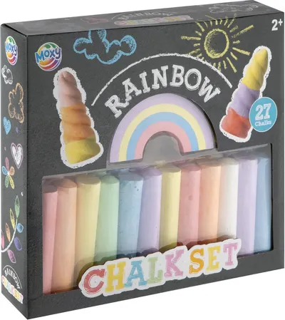 Set de crete colorate Moxy - Rainbow, 27 buc