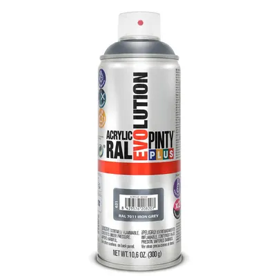 Vopsea Spray acrilica gri iron, interior / exterior, ral 7011, 400 ml
