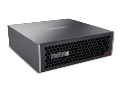 Calculator Sistem PC Workstation Lenovo ThinkStation PGX, Procesor NVIDIA® GB10 Grace Blackwell Superchip, 20 core Arm, 10x Cortex-X925 + 10x Cortex-A725, 128GB LPDDR5X, 1TB SSD, Wi-Fi 7, Bluetooth, NVIDIA® DGX OS
