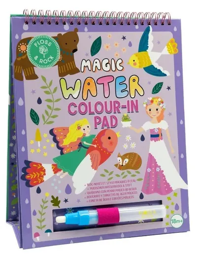 Carte de colorat în apă Floss & Rock - Povești cu zâne