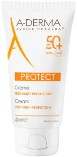 A-Derma Protect Cremă cu protecție solară, SPF50+, 40 ml