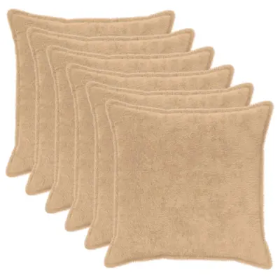 vidaXL Husă pentru pernă 6 buc. HOUTEN Crem 65 x 65 cm