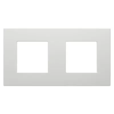 Placa Ornament Dahlia - in Technopolymer - 2 Modul Horizontal/vertical - Light Grey