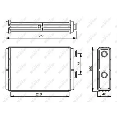 Schimbator caldura, incalzire habitaclu NRF 53233