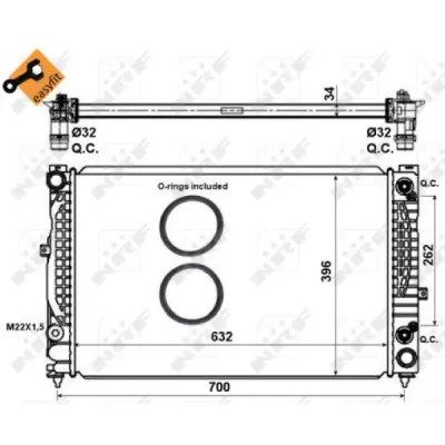 Radiator, racire motor NRF 519504