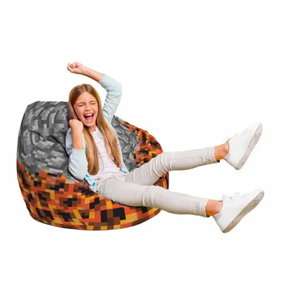 Fotoliu Puf Bean Bag tip Para L Minecraft piatra magma