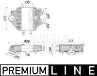 Intercooler potrivit BMW Seria 2 (F22, F87), 3 (F30, F80), 4 (F32, F82), 4 (F33, F83) 3.0 03.14-