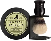 Mondial 1908 Antica Barberia Set - Balsam cremă de ras, 125 ml + Perie și suport