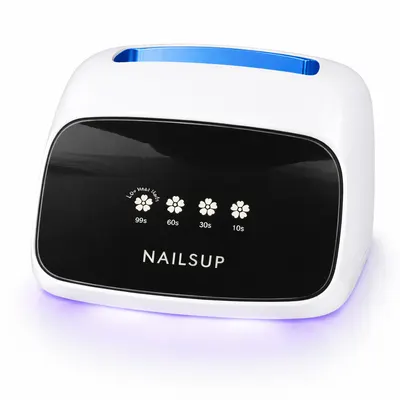 Lampă UV/LED 288W Unghii Profesională NAILSUP – Reîncărcabilă, 66 LED-uri, Compatibilă cu Toate Materialele Tehnice, Alb cu Accent Albastru