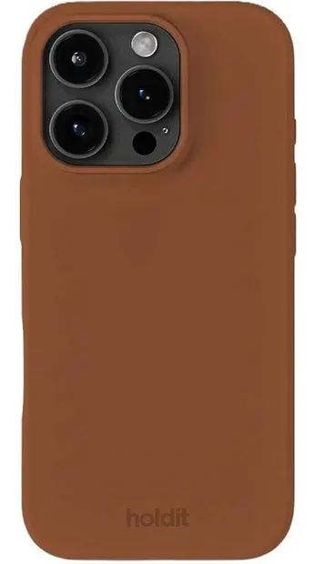 Husă Holdit - Silicone, iPhone 16 Pro, Almond Brown