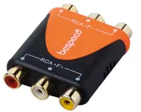 Adaptor Bespeco - SLAD345, RCA - RCA, negru/portocaliu
