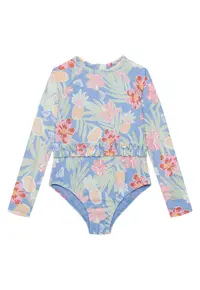Costum de baie fete - multicolor - floral - elastan