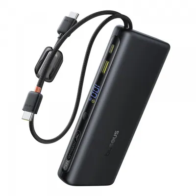 Baterie Externa Baseus EnerFill FC41, 25000mAh, 145W, QC + PD, 1 x USB-A - 3 x USB-C, Neagra E0028H03
