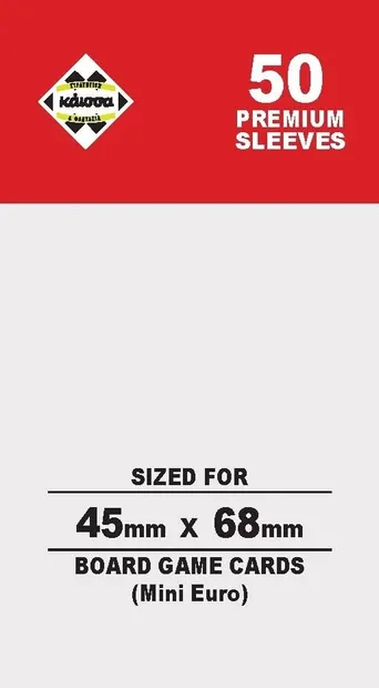 Protecții pentru cărți de joc Kaissa Premium Sleeves 45 x 68 (Mini Euro) - 50 buc.