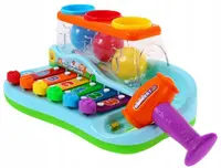 Jucarie educativa Hola Toys - Xilofon cu bile si ciocan