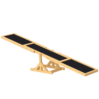 PawHut Balansoar pentru antrenament de agilitate la câini, antiderapant, cu o capacitate de încărcare de până la 50 kg, 180 x 30 x 30 cm | Aosom Romania