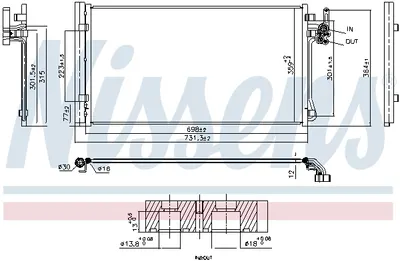 Radiator aer conditionat AC cu uscator potrivit JAGUAR E-PACE 2.0 2.0D 09.17