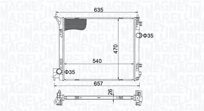 Radiator racire motor potrivit NISSAN QASHQAI II, X-TRAIL III; RENAULT ESPACE V, KADJAR 1.2 1.6 1.6D 11.13