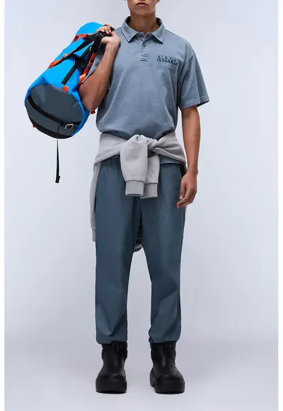 Tricou polo relaxed fit Cortona - Albastru prafuit