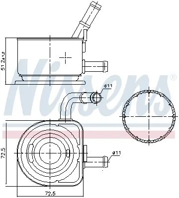 Radiator Ulei Potrivit Hyundai I20 Active, I20 Ii, I30, Kona, Kona Suv; Kia Cee D, Ceed, Picanto Iii, Pro Cee D, Proceed, Rio Iv, Stonic, Xceed 1.0 1.0h 04.15