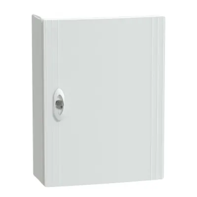 PrismaSet XS, Cofret cu montaj aparent, 2x13 Module, material plastic, usa plina alba, cu 1 bloc terminal