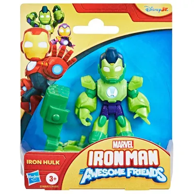 Figurina cu accesoriu, Marvel, Iron Man And His Awesome Friends, Iron Hulk, G1468