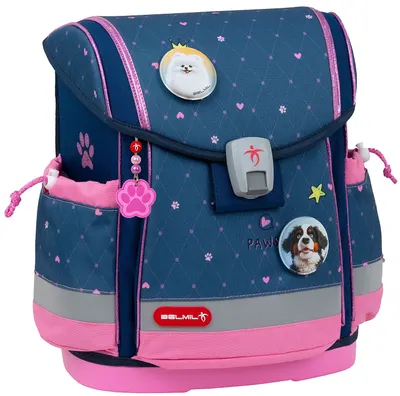Ghiozdan-cutie școală Belmil Classic - Hearts, 1 compartiment