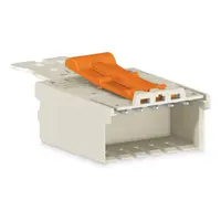 1-conductor male connector; Gripping plate; direct marking; 1.5 mm²; Pin spacing 3.5 mm; 5-pole; 1,50 mm²; light gray