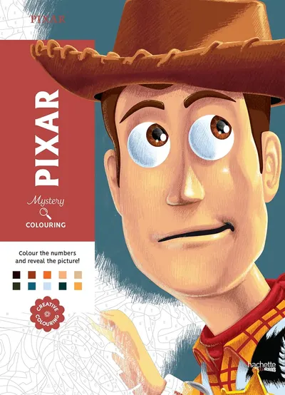 Carte de colorat după număr Hachette Heroes: Mystery Colouring - Pixar